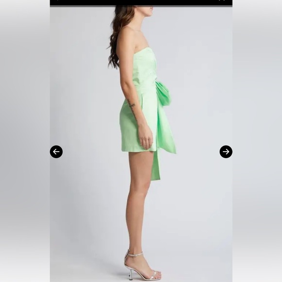 French Connection Florida Summer Tie Waist Strapless Minidress - Picture 5 of 6